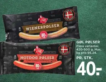 MENY GØL PØLSER tilbud