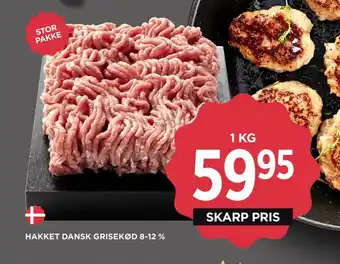MENY HAKKET DANSK GRISEKØD 8-12 % tilbud