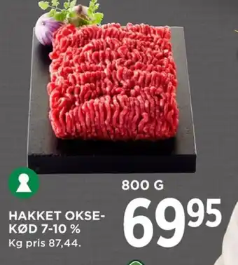 MENY HAKKET OKSE-KØD 7-10 % tilbud