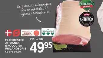 MENY FLÆSKESTEG AF DANSK ØKOLOGISK FRILANDSGRIS tilbud