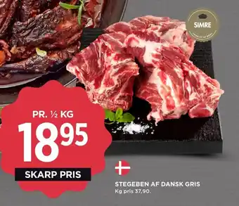 MENY STEGEBEN AF DANSK GRIS tilbud