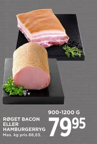 MENY RØGET BACON ELLER HAMBURGERRYG tilbud