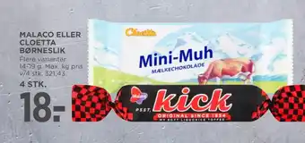 MENY MALACO ELLER CLOETTA BØRNESLIK tilbud