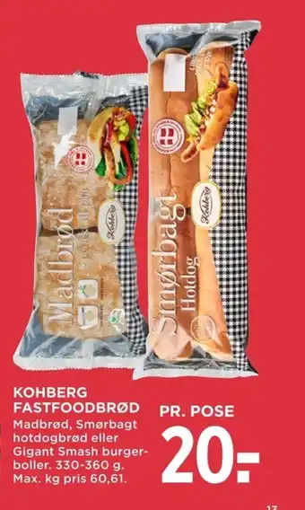 MENY KOHBERG FASTFOODBRØD tilbud