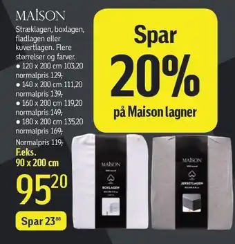 Føtex Spar 20% på maison lagner tilbud