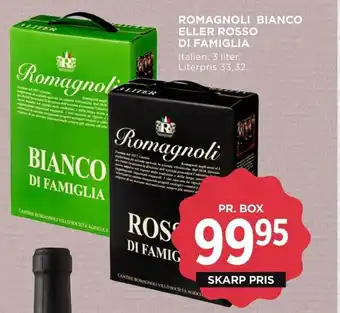 MENY ROMAGNOLI BIANCO ELLER ROSSO DI FAMIGLIA tilbud