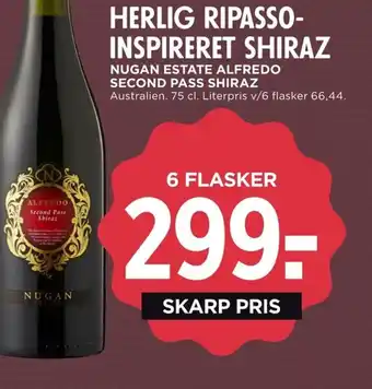 MENY NUGAN ESTATE ALFREDO SECOND PASS SHIRAZ tilbud