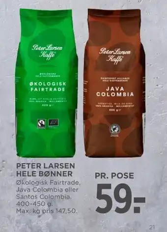 MENY PETER LARSEN HELE BØNNER tilbud