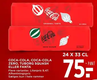 MENY COCA-COLA, COCA-COLA ZERO, TUBORG SQUASH ELLER FANTA tilbud