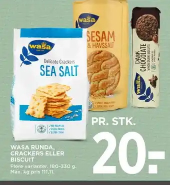 MENY WASA RUNDA, CRACKERS ELLER BISCUIT tilbud