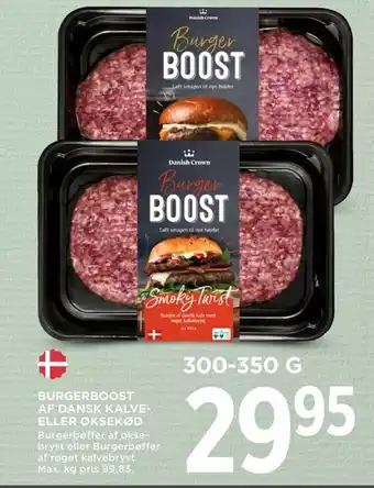 MENY BURGERBOOST AF DANSK KALVE-ELLER OKSEKØD tilbud