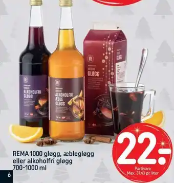 REMA 1000 REMA 1000 gløgg, æblegløgg eller alkoholfri gløgg tilbud