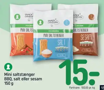 REMA 1000 Snack creations saltstænger tilbud