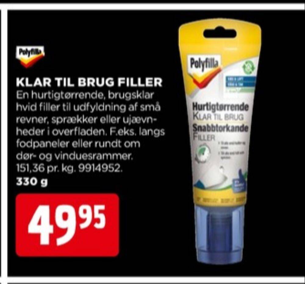 Polyfilla spartelmasse tilbud hos jem & fix