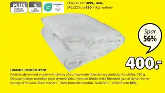 JYSK HIMMELTINDEN DYNE tilbud