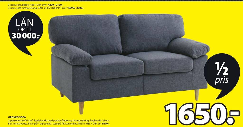 GEDVED SOFA tilbud hos JYSK