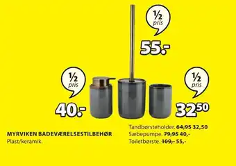 JYSK MYRVIKEN BADEVÆRELSESTILBEHØR tilbud