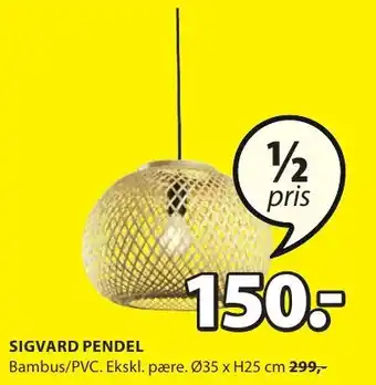 JYSK SIGVARD PENDEL tilbud