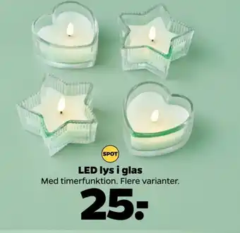 Netto LED lys i glas tilbud