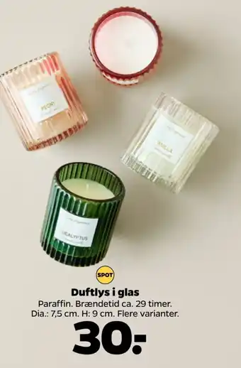 Netto Duftlys i glas tilbud