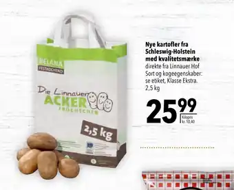 Nye kartofler fra schleswig-holstein med kvalitetsmærke