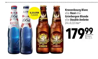 Citti Kronenbourg blanc eller rosé eller grimbergen blonde eller double ambrèe tilbud