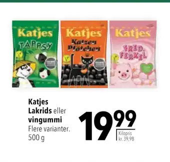 Citti Katjes lakrids eller vingummi tilbud