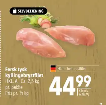 Fersk tysk kyllingebrystfilet