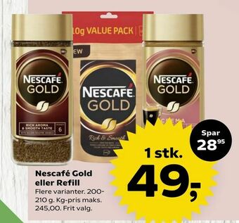 Kvickly Nescafé Gold eller Refill tilbud