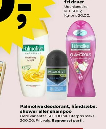 Kvickly Palmolive deodorant, håndsæbe, shower eller shampoo tilbud