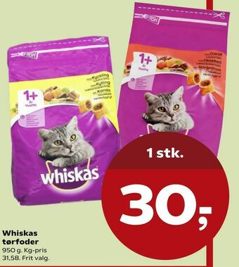 Kvickly Whiskas tørfoder tilbud
