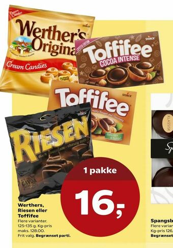Werthers, Riesen eller Toffifee