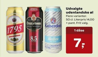 Kvickly Udvalgte udenlandske øl tilbud