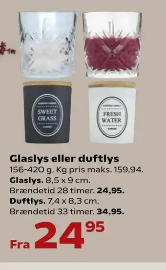 Kvickly Glaslys eller duftlys tilbud