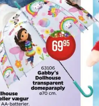 Gabby's Dollhouse transparent domeparaply