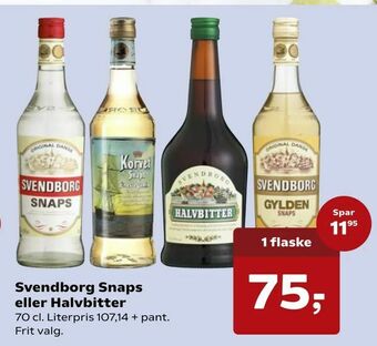 Kvickly Svendborg Snaps eller Halvbitter tilbud