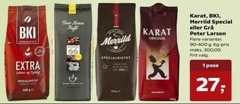 Kvickly Karat, BKI, Merrild Special eller Grå Peter Larsen tilbud