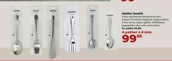 Kvickly Atelier bestik tilbud