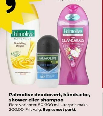 SuperBrugsen Palmolive deodorant, håndsæbe, shower eller shampoo tilbud