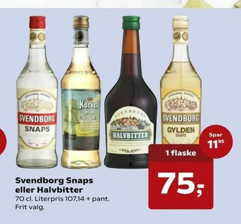 SuperBrugsen Svendborg Snaps eller Halvbitter tilbud