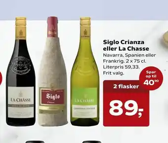 SuperBrugsen Siglo Crianza eller La Chasse tilbud