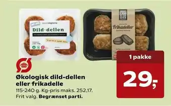 Økologisk dild-dellen eller frikadelle