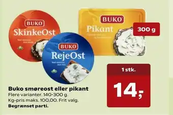 SuperBrugsen Buko smøreost eller pikant tilbud