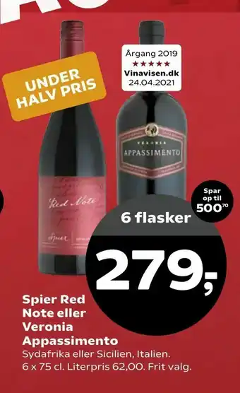 Spier Red Note eller Veronia Appassimento