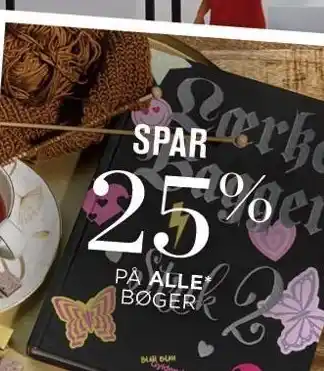 Spar 25% på alle bøger
