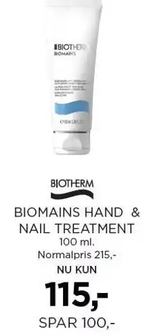 Salling Biomains hand & nail treatment tilbud