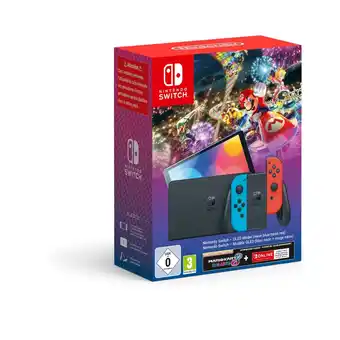 Power Nintendo switch oled neon + mario kart 8 konsolbundle tilbud