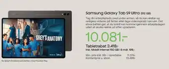 YouSee Samsung galaxy tab s9 ultra tilbud