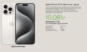 YouSee Apple iphone 15 pro max tilbud