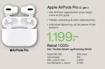 YouSee Apple airpods pro tilbud